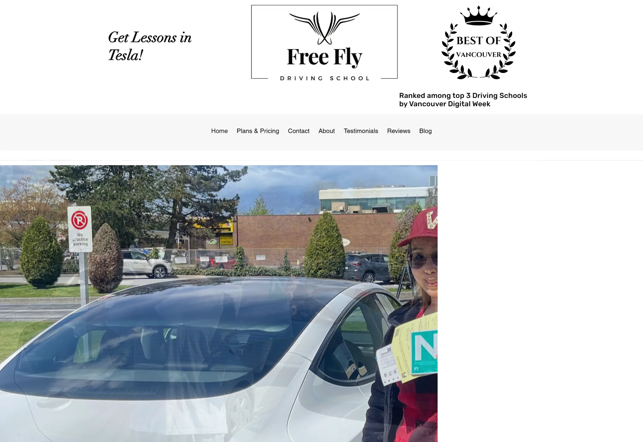 FreeFly Driving School website
