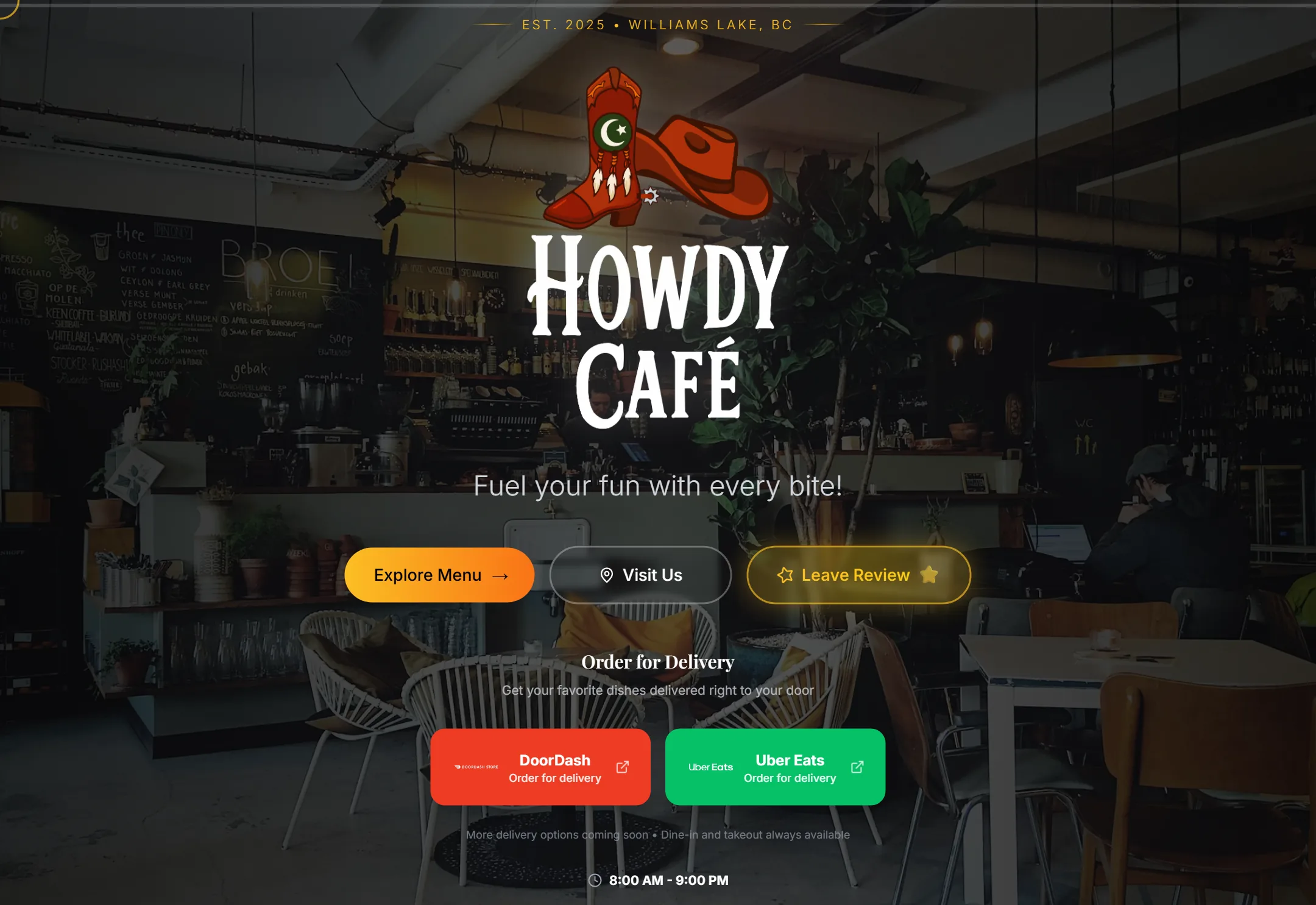 Howdy Café website